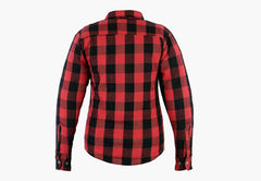BGA Exo Lady Protective Motorcycle Flannel Shirts Red/Black