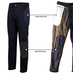 BGA FORSTER MEN MOTORCYCLE JEANS Black