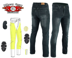 BGA HIGHWAY MEN MOTORCYCLE PROTECTIVE STRETCH JEANS Grey
