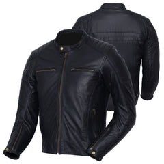 BGA ROADSTER CLASSIC LEATHER JACKET BLACK