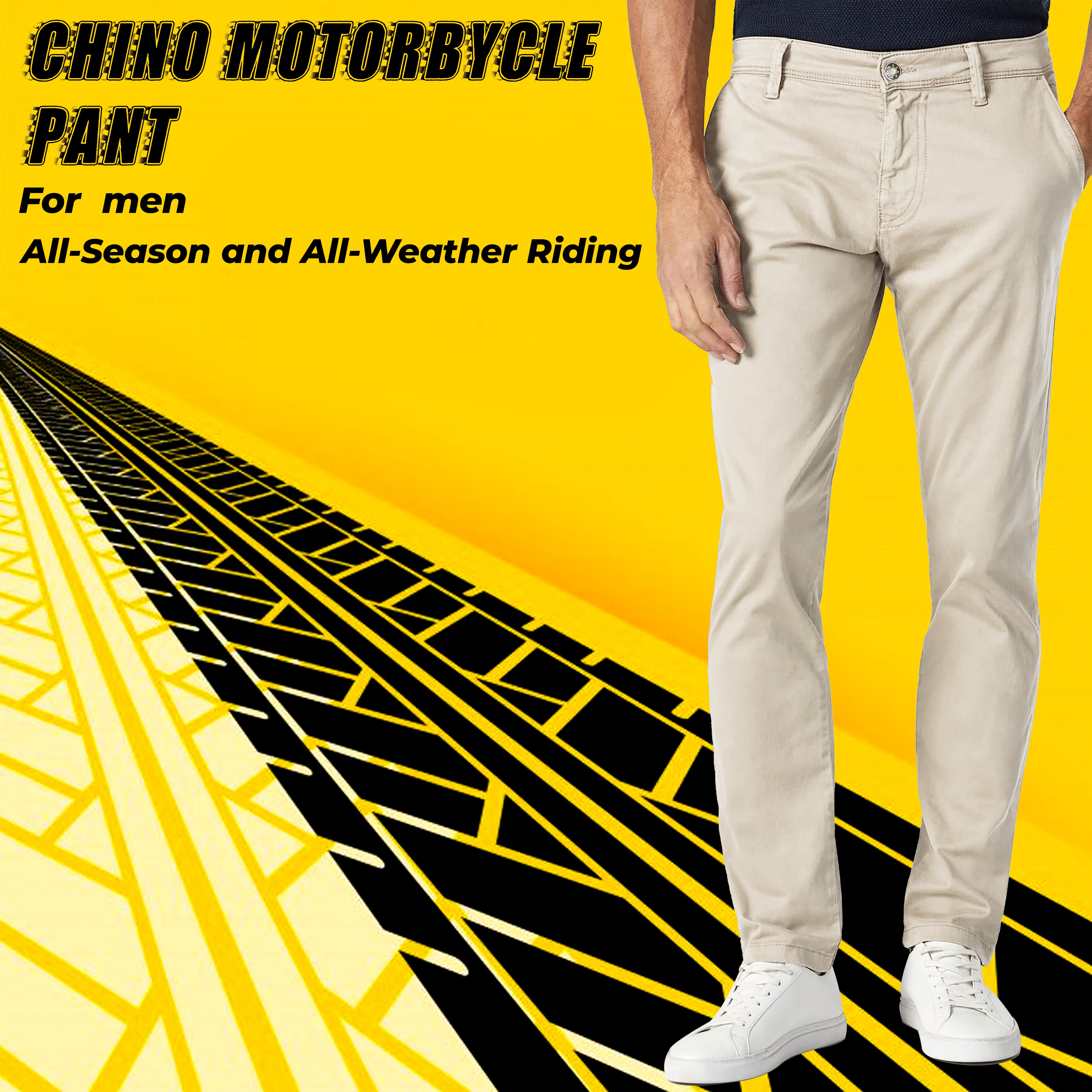 BGA Stork Men's Motorcycle Motorbike Chinos Pants