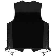Suede Leather Motorcycle Vest