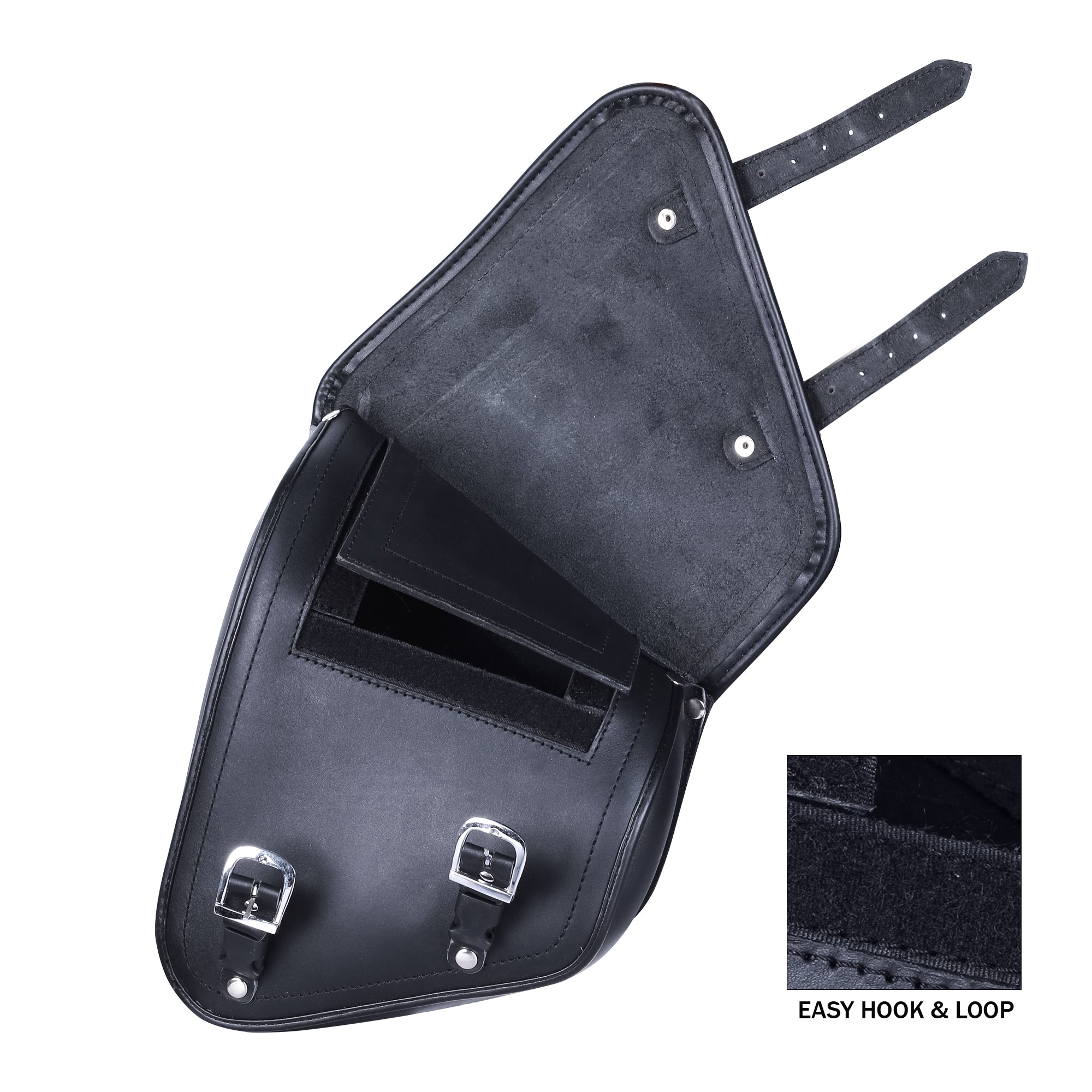 MOTORBIKE CRUISER HARLEY STYLE LEATHER SWINGARM SOFTAIL SOLO BAG