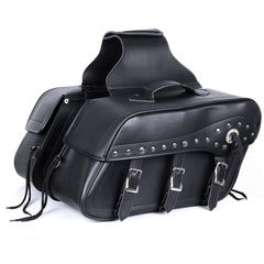 BGA Fender Studded Leather Motorcycle Saddlebag