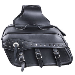 BGA Fender Studded Leather Motorcycle Saddlebag