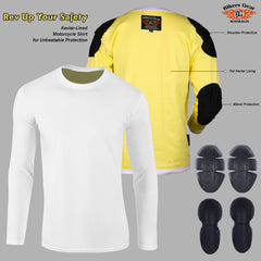 Apex Kevlar Lined Armored Men's Protective Motorcycle Motorbike Ridding T-Shirts