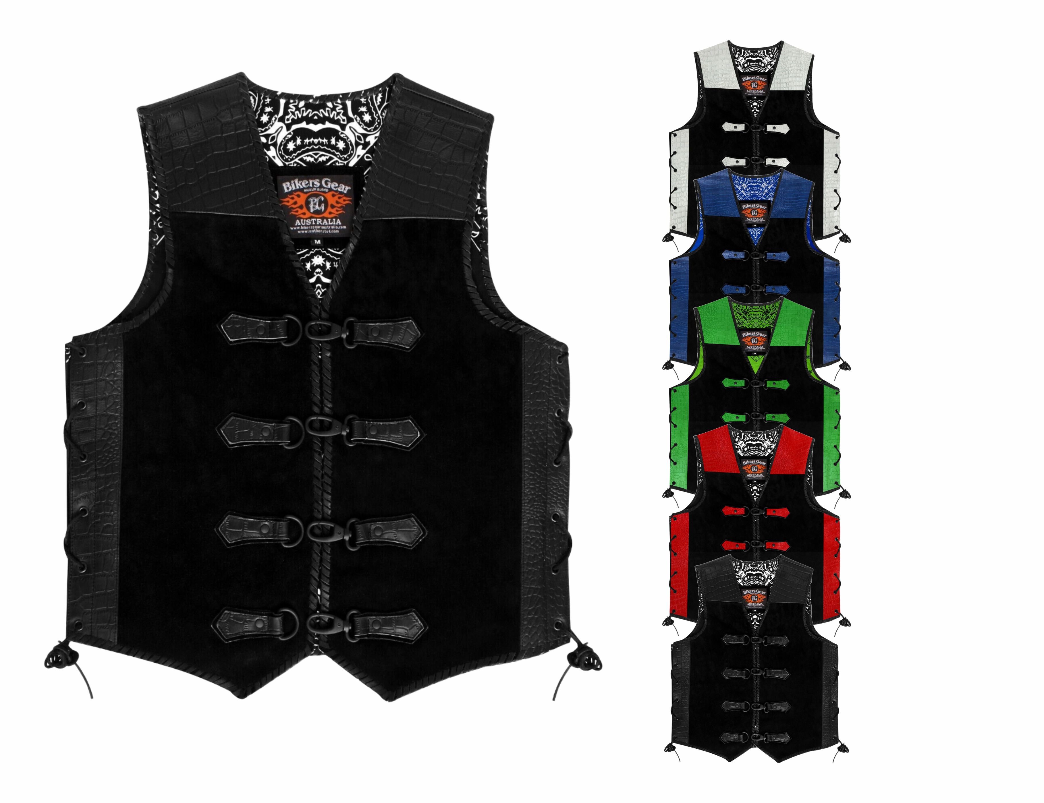 Suede Leather Motorcycle Vest