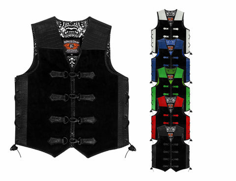 Suede Leather Motorcycle Vest