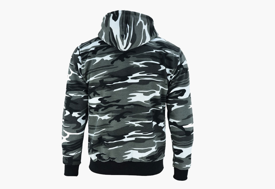 BGA Alpha Protective Motorcycle Hoodie Camo Grey