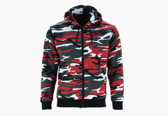 BGA Alpha Protective Motorcycle Hoodie Camo Red