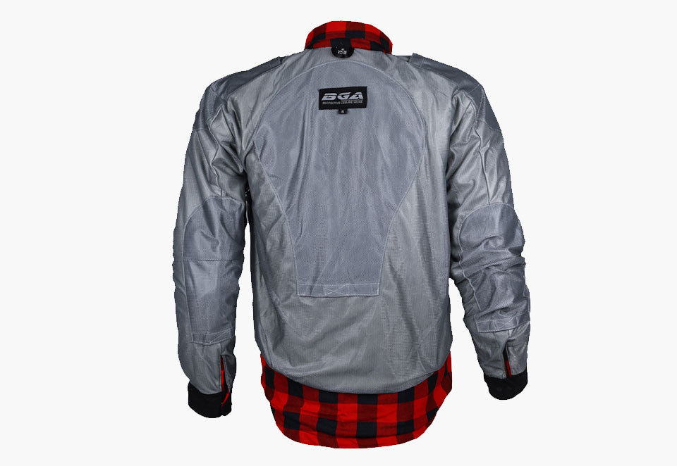 BGA Exo Protective Motorcycle Flannel Shirts Red/Black