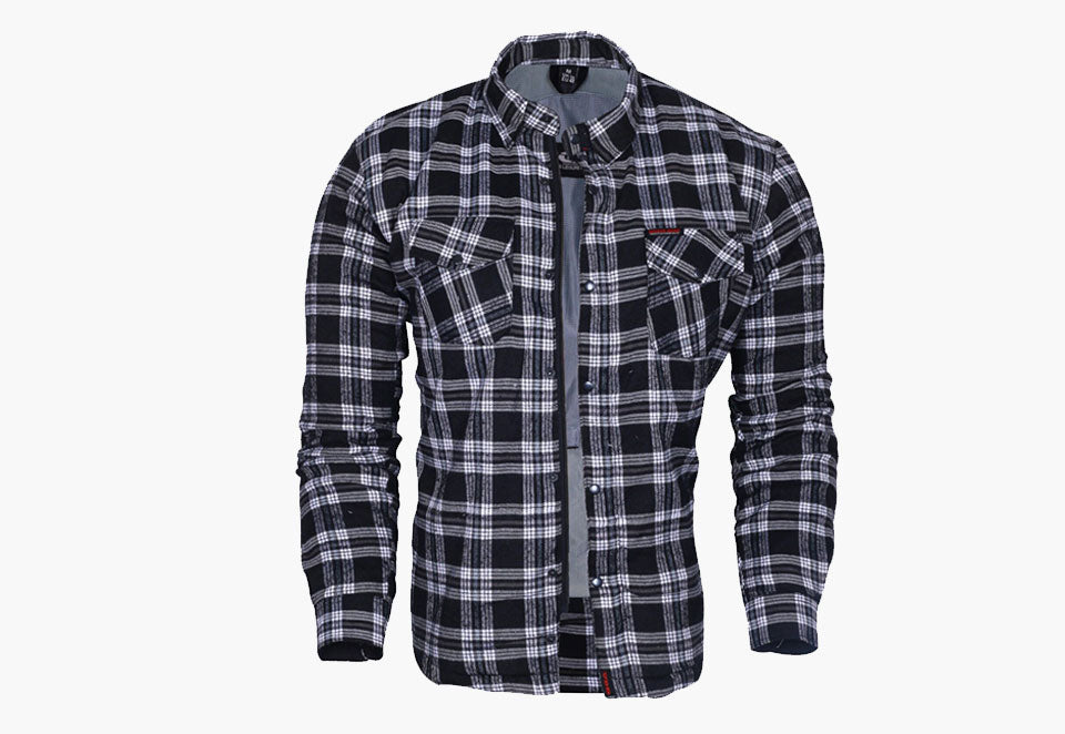 BGA EXO PROTECTIVE MOTORCYCLE FLANNEL SHIRTS GREY