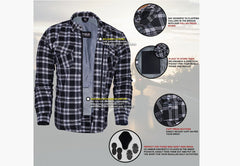BGA EXO PROTECTIVE MOTORCYCLE FLANNEL SHIRTS GREY
