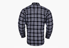 BGA EXO PROTECTIVE MOTORCYCLE FLANNEL SHIRTS BLACK/WHITE