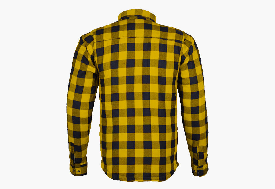 BGA Exo Protective Motorcycle Flannel Shirts Yellow