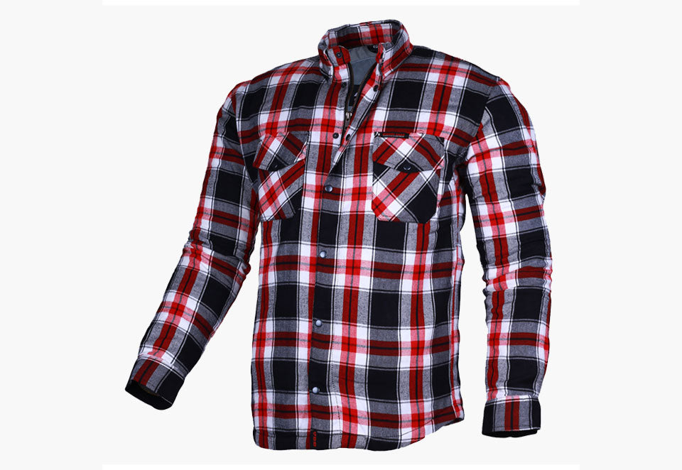 BGA Timber HD Motorcycle Shirt Red/White/Black