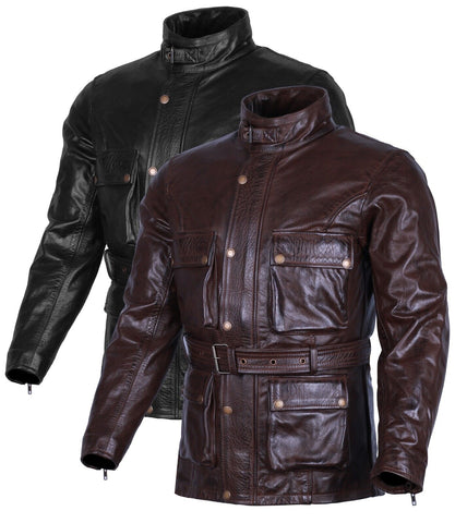 BGA TRAIL MASTER WAXED LEATHER JACKETS LONG COAT