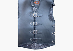 BGA Atlas 3-4mm HD Braided Motorcycle Leather Club Vest