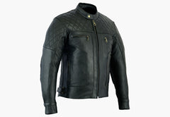 BGA BARON MOTORCYCLE NAKED LEATHER JACKET BLACK