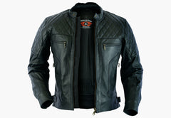 BGA BARON MOTORCYCLE NAKED LEATHER JACKET BLACK