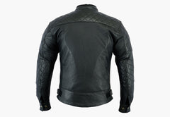 BGA BARON MOTORCYCLE NAKED LEATHER JACKET BLACK