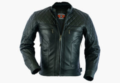 BGA BARON MOTORCYCLE NAKED LEATHER JACKET BLACK