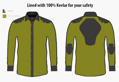 BGA EXO PROTECTIVE MOTORCYCLE FLANNEL SHIRTS GREY