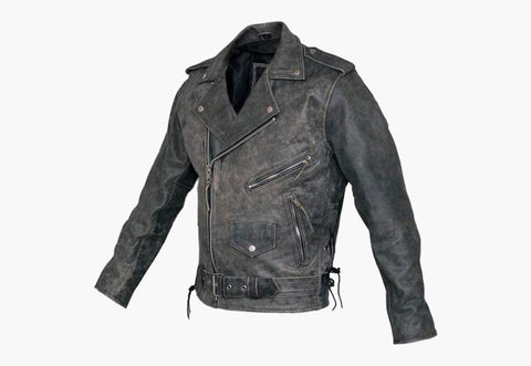 Brando Belted Biker Leather Jacket Brown Bikers Gear Australia