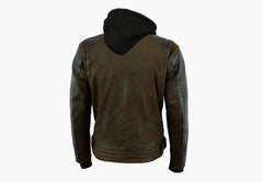 BGA COBAR WAXED NUBUCK LEATHER JACKET BROWN