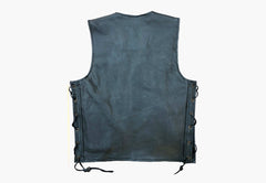 Copper Men Motorcycle Leather lined Vest