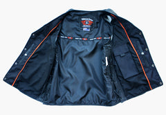 Copper Men Motorcycle Leather lined Vest