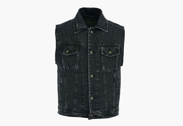 jean vest biker