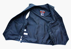 Mens Bruno Motorcycle A Grade Premium Quality Leather Vest with Clips