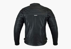 BGA STURGIS MEN LEATHER MOTORCYCLE JACKET BLACK