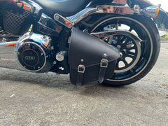 MOTORBIKE CRUISER HARLEY STYLE LEATHER SWINGARM SOFTAIL SOLO BAG