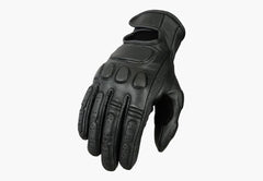 BGA Tasker Leather Motorcycle Gloves Distressed Charcoal