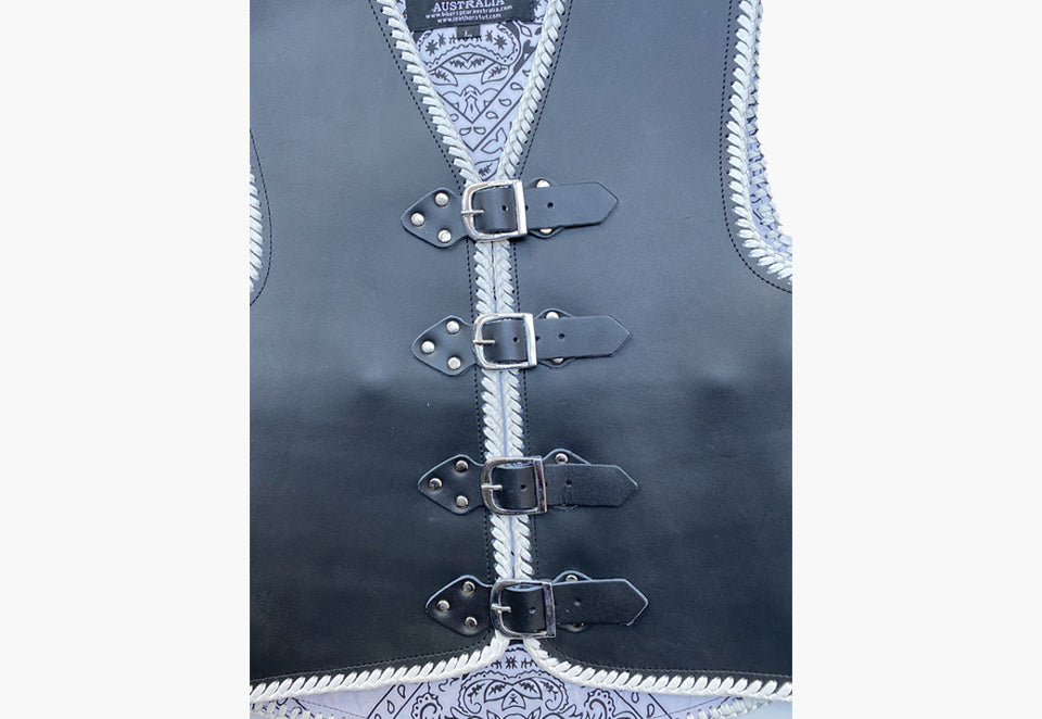 BGA Atlas 3-4mm HD Braided Motorcycle Leather Club Vest