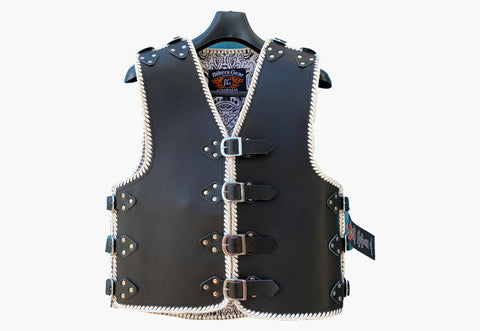 BGA Atlas 3-4mm HD Braided Motorcycle Leather Club Vest
