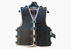 BGA Atlas 3-4mm HD Braided Motorcycle Leather Club Vest
