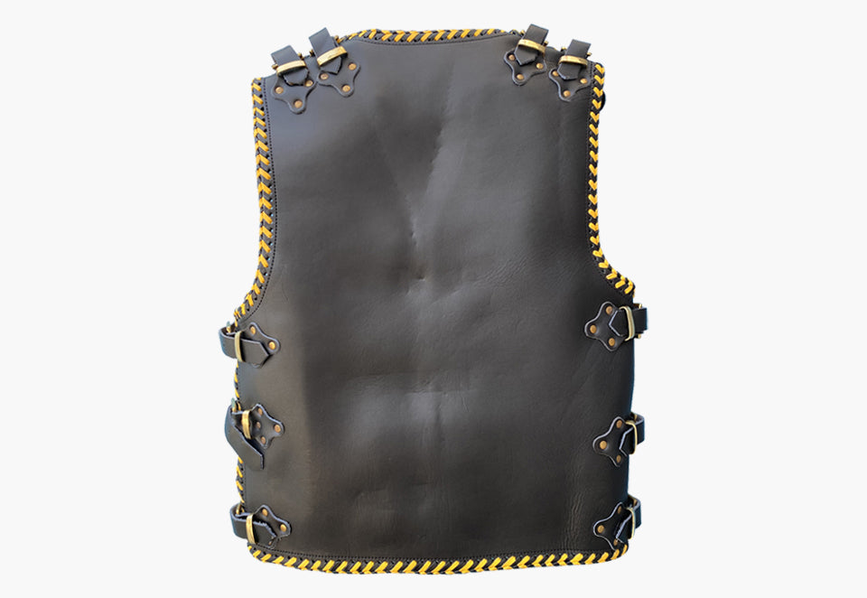 BGA Atlas 3-4mm HD Braided Motorcycle Leather Club Vest