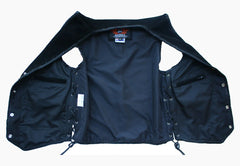 Aero Motorcycle Suede Spanish Braided with Metal Clips Lined Vest