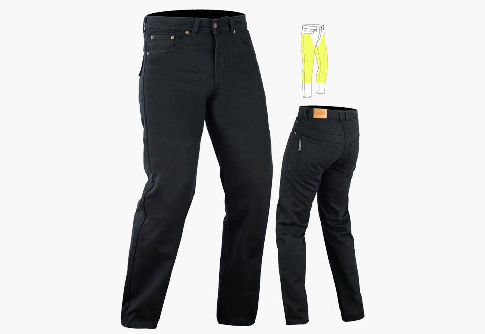 BGA Forster Men Motorcycle Protective Jeans Black