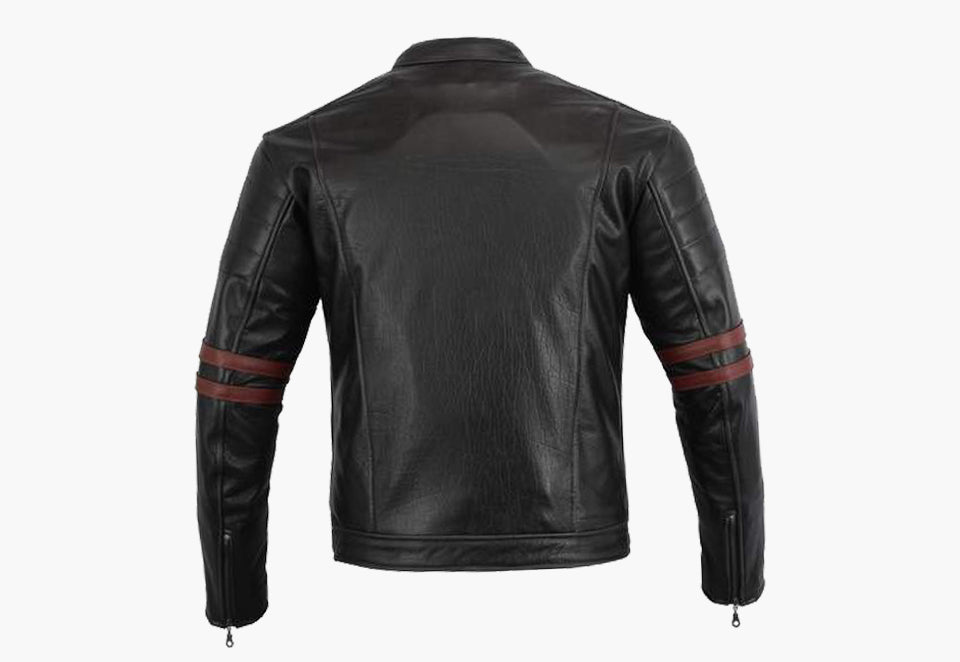 BGA THE ROCKER MOTORCYCLE JACKET BLACK/OXBLOOD