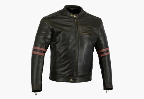 BGA THE ROCKER MOTORCYCLE JACKET BLACK/OXBLOOD