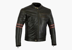 BGA THE ROCKER MOTORCYCLE JACKET BLACK/OXBLOOD
