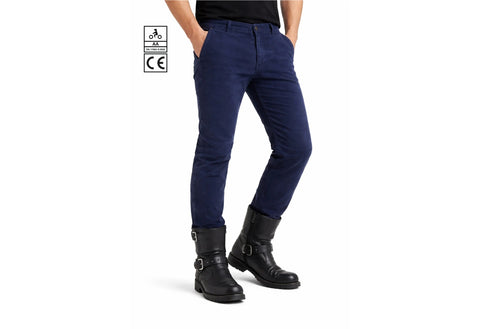 BGA Stork Men's Motorcycle Chinos Pants Blue