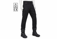 BGA Robin Men Motorcycle Protective Cargo Jeans Black