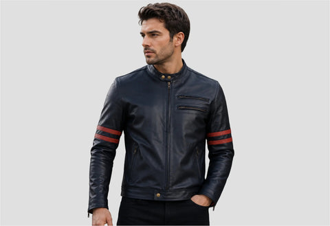 BGA The Rocker Motorcycle Jacket Black/Oxblood
