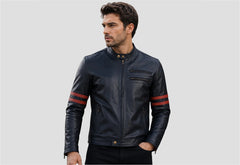 BGA The Rocker Motorcycle Jacket Black/Oxblood