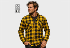 BGA Exo Protective Motorcycle Flannel Shirts Yellow